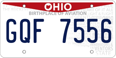 OH license plate GQF7556