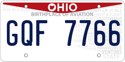 OH license plate GQF7766