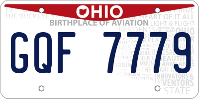 OH license plate GQF7779