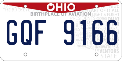 OH license plate GQF9166