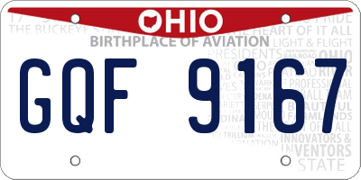 OH license plate GQF9167