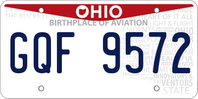 OH license plate GQF9572
