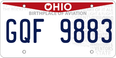 OH license plate GQF9883