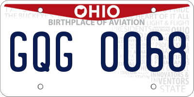 OH license plate GQG0068