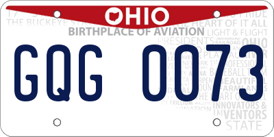 OH license plate GQG0073