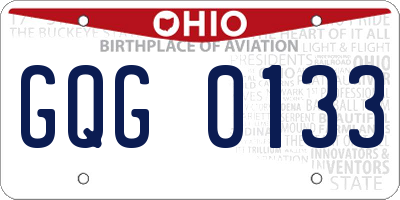 OH license plate GQG0133