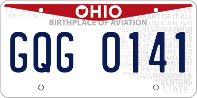 OH license plate GQG0141