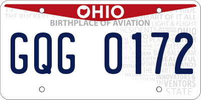 OH license plate GQG0172