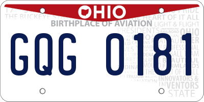 OH license plate GQG0181