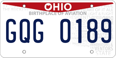 OH license plate GQG0189