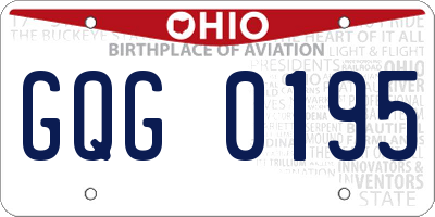 OH license plate GQG0195