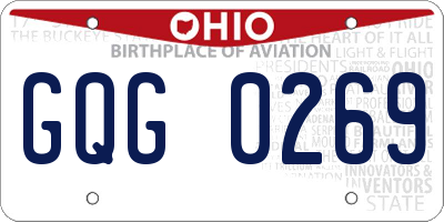 OH license plate GQG0269