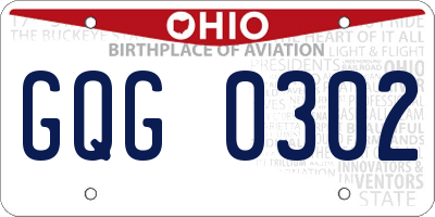 OH license plate GQG0302