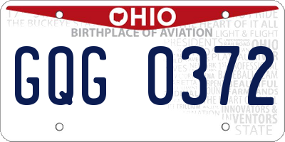 OH license plate GQG0372
