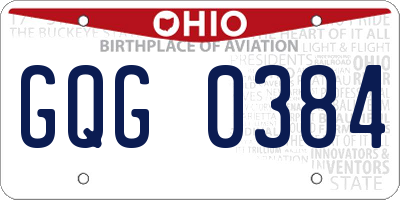OH license plate GQG0384