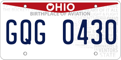 OH license plate GQG0430