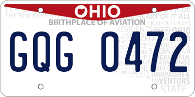 OH license plate GQG0472