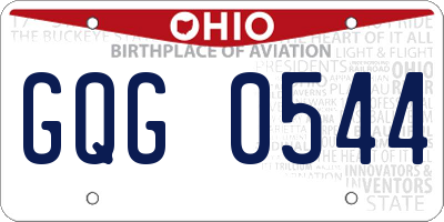 OH license plate GQG0544