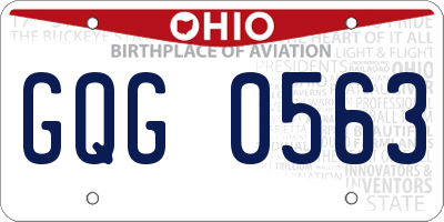 OH license plate GQG0563
