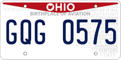 OH license plate GQG0575