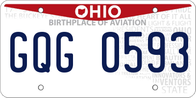 OH license plate GQG0593