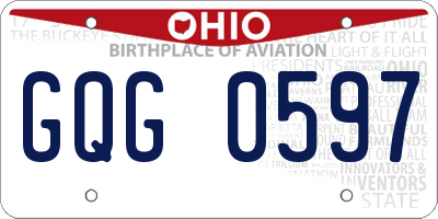 OH license plate GQG0597
