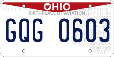 OH license plate GQG0603