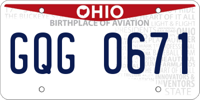OH license plate GQG0671