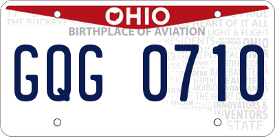 OH license plate GQG0710