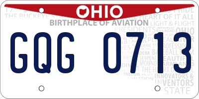OH license plate GQG0713