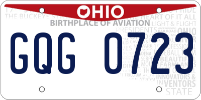 OH license plate GQG0723