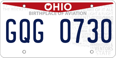 OH license plate GQG0730