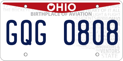 OH license plate GQG0808