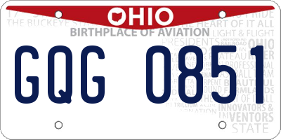 OH license plate GQG0851
