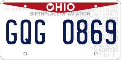 OH license plate GQG0869