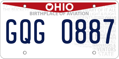 OH license plate GQG0887