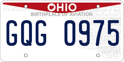 OH license plate GQG0975