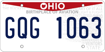 OH license plate GQG1063