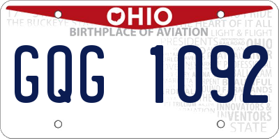 OH license plate GQG1092