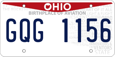 OH license plate GQG1156