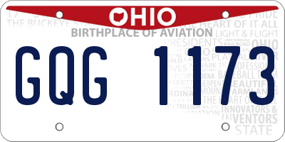 OH license plate GQG1173