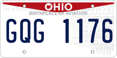 OH license plate GQG1176