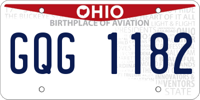 OH license plate GQG1182