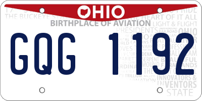 OH license plate GQG1192