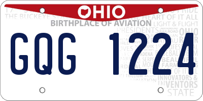 OH license plate GQG1224