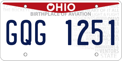 OH license plate GQG1251