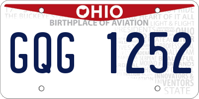 OH license plate GQG1252