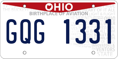 OH license plate GQG1331