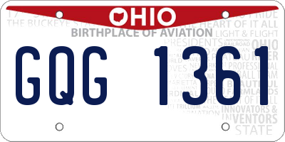 OH license plate GQG1361