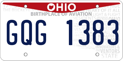 OH license plate GQG1383